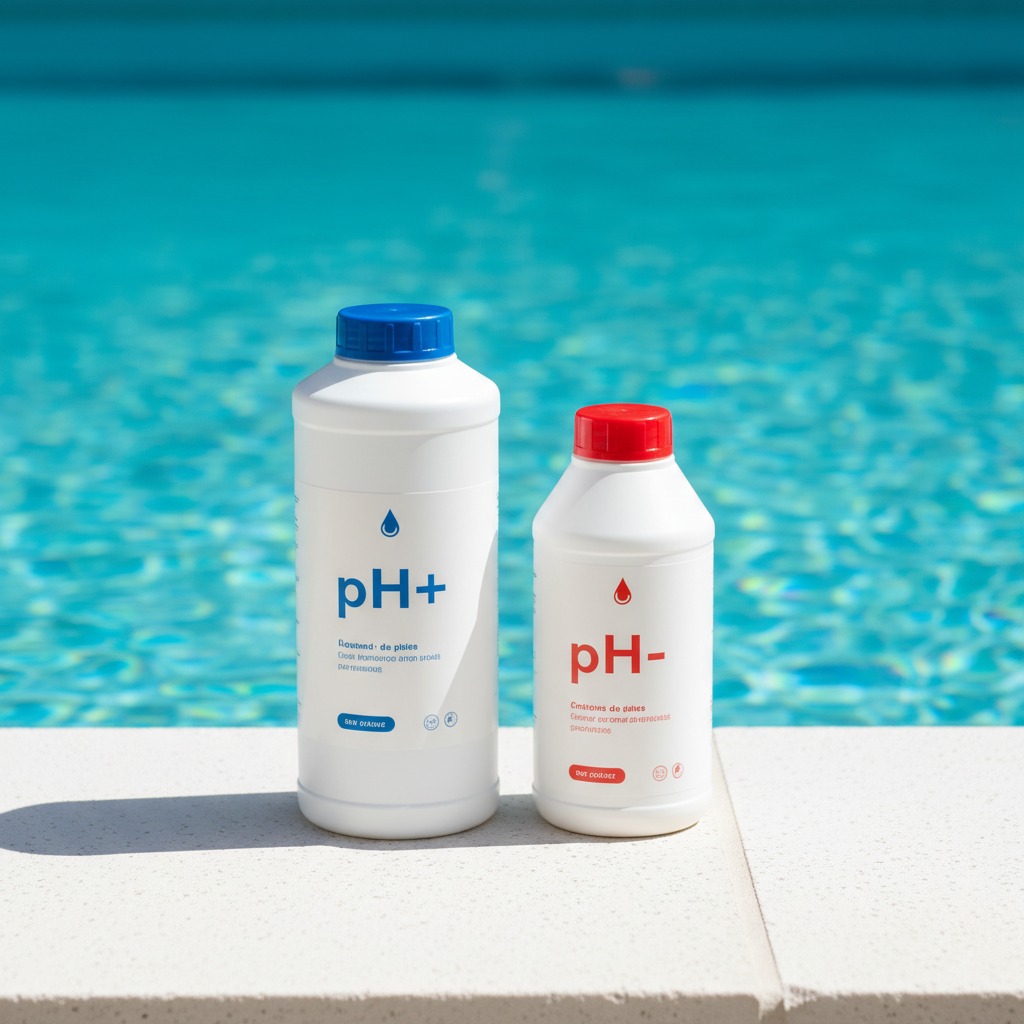 Produits correcteurs pH+ et pH- piscine